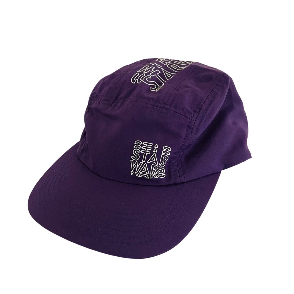 NWT Star Wars Nylon 5 Panel Hat Purple Embroidered Logo Mens OSFM Gorpcore
